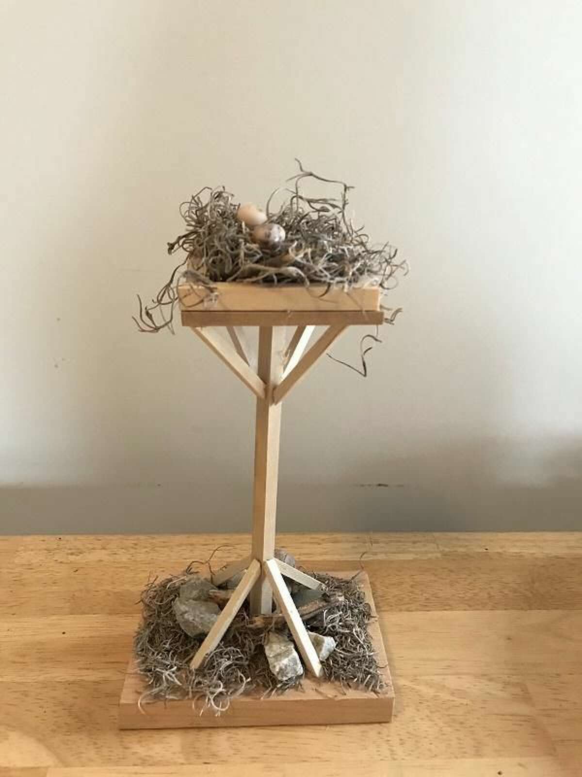 These decorative Osprey platforms will be among the items for sale at the