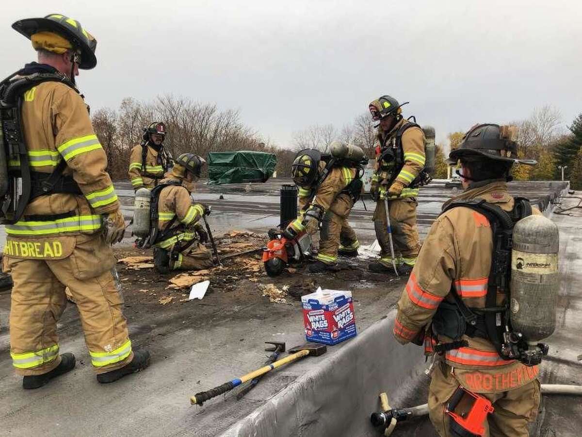 Milford firefighters respond to the Drill Masters-Eldorado Tool Company at 336 Boston Post Road on Nov. 15.