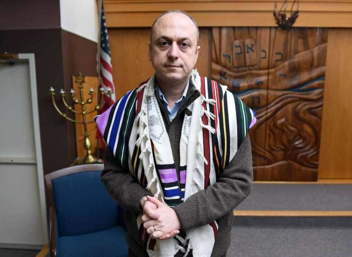 Rabbi Michael Farbman at Temple Emanuel of Greater New Haven in Orange.