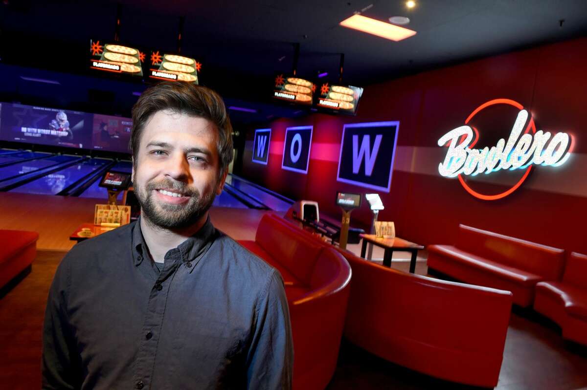 General manager Pablo Martinez is photographed at the Bowlero bowling alley in Milford.