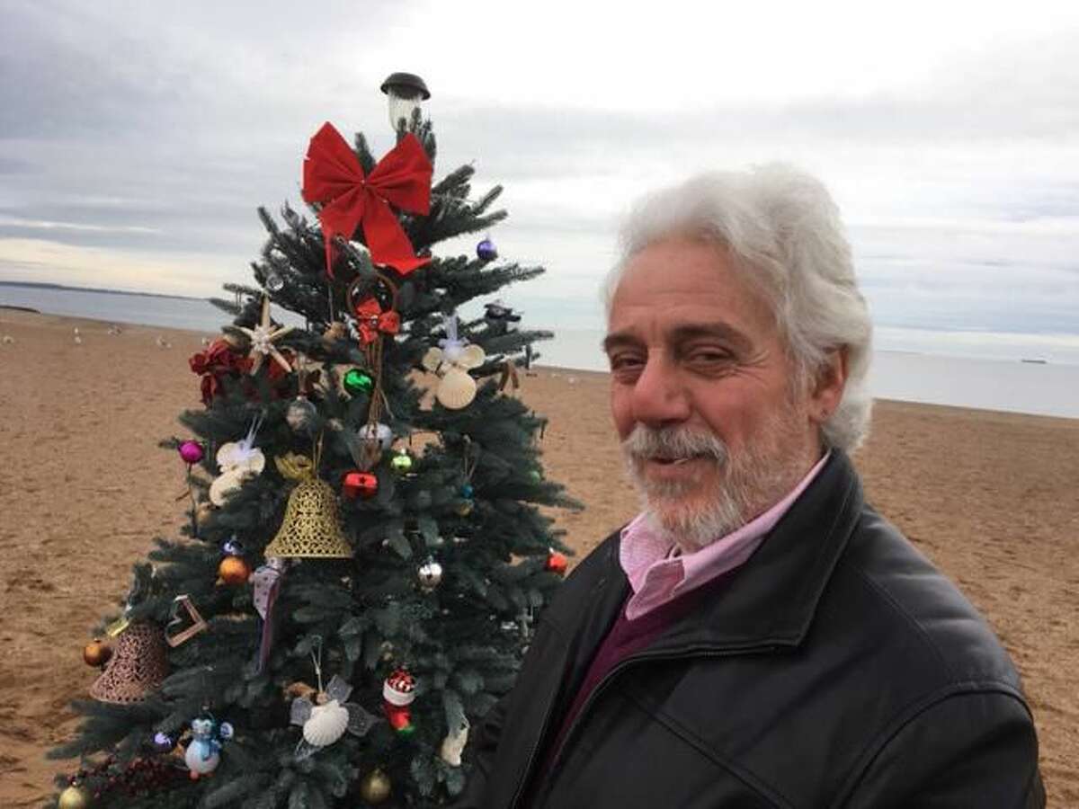 West Havener Sal Schaivone wasn't thinking about creating a community Christmas focal point when he decided to plant an lifelike artificial blue spruce Christmas tree out on Dawson Avenue Beach. He just wanted to pay tributed to his late wife of more than 48 years, Donna Schiavone, who died last year. But his neighbors — and some people who have never met him — had other ideas.
