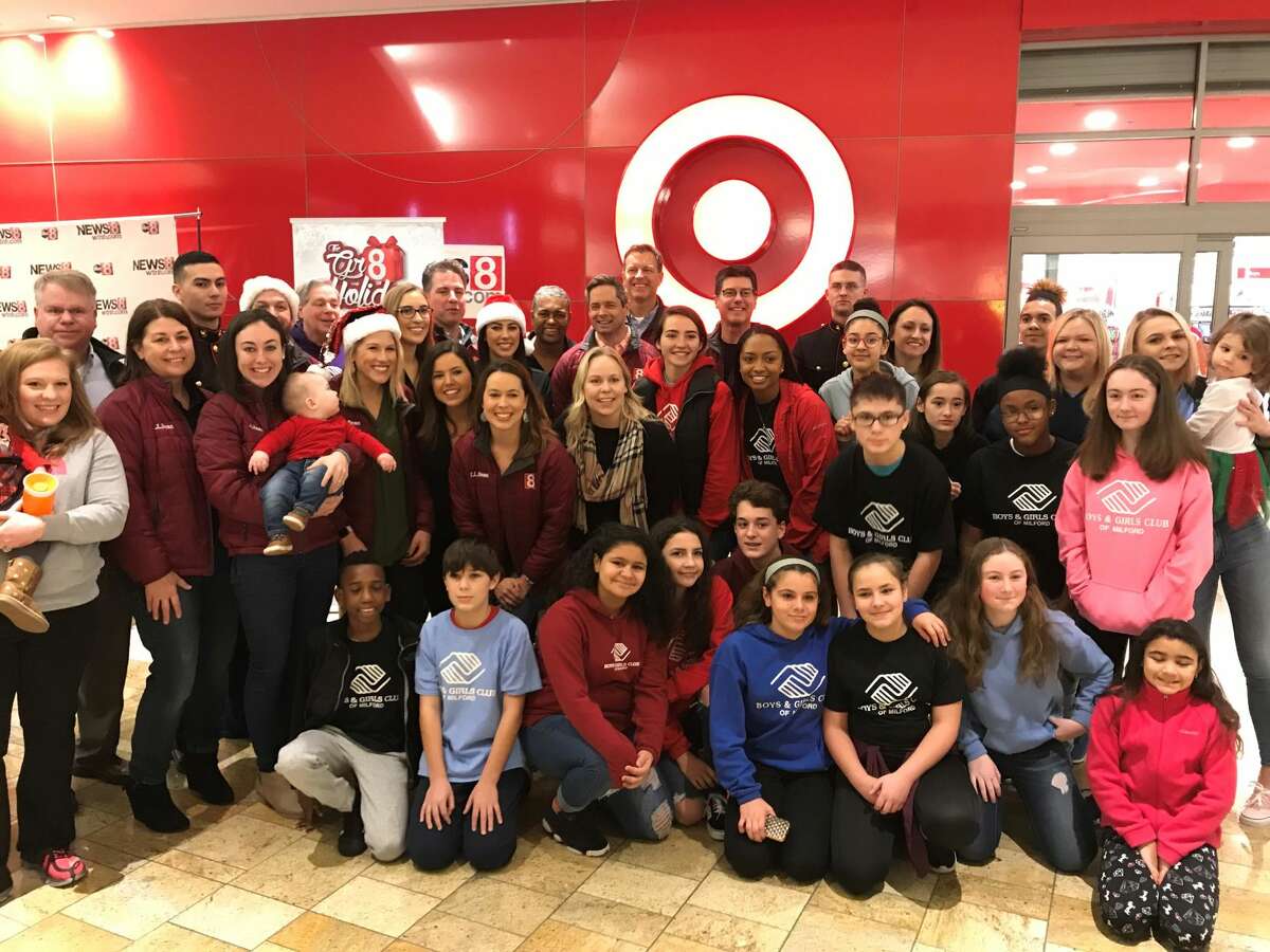 Participants in the Gr8 Holiday Give Toy Drive.