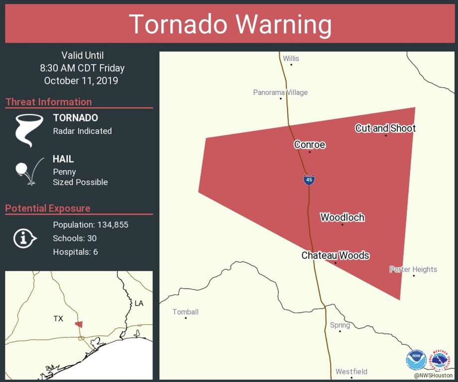 Tornado warning issued for Conroe, Montgomery County The Courier