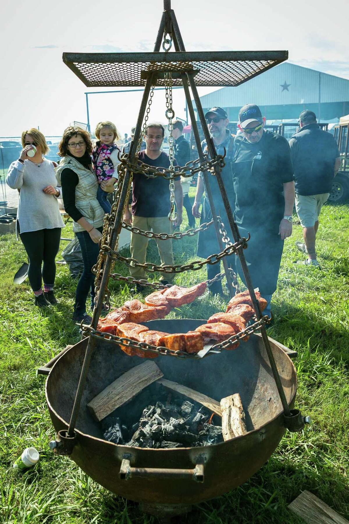 The fourth annual Butcher's Ball, showcasing ethical and sustainable ranching and farming in Texas, will be held Oct. 20, 2019 in Brenham. Shown: Live fire cooking.
