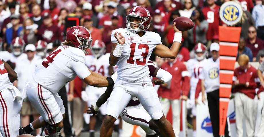 Tua Tagovailoa Leads Alabama Past Texas Am Houston Chronicle