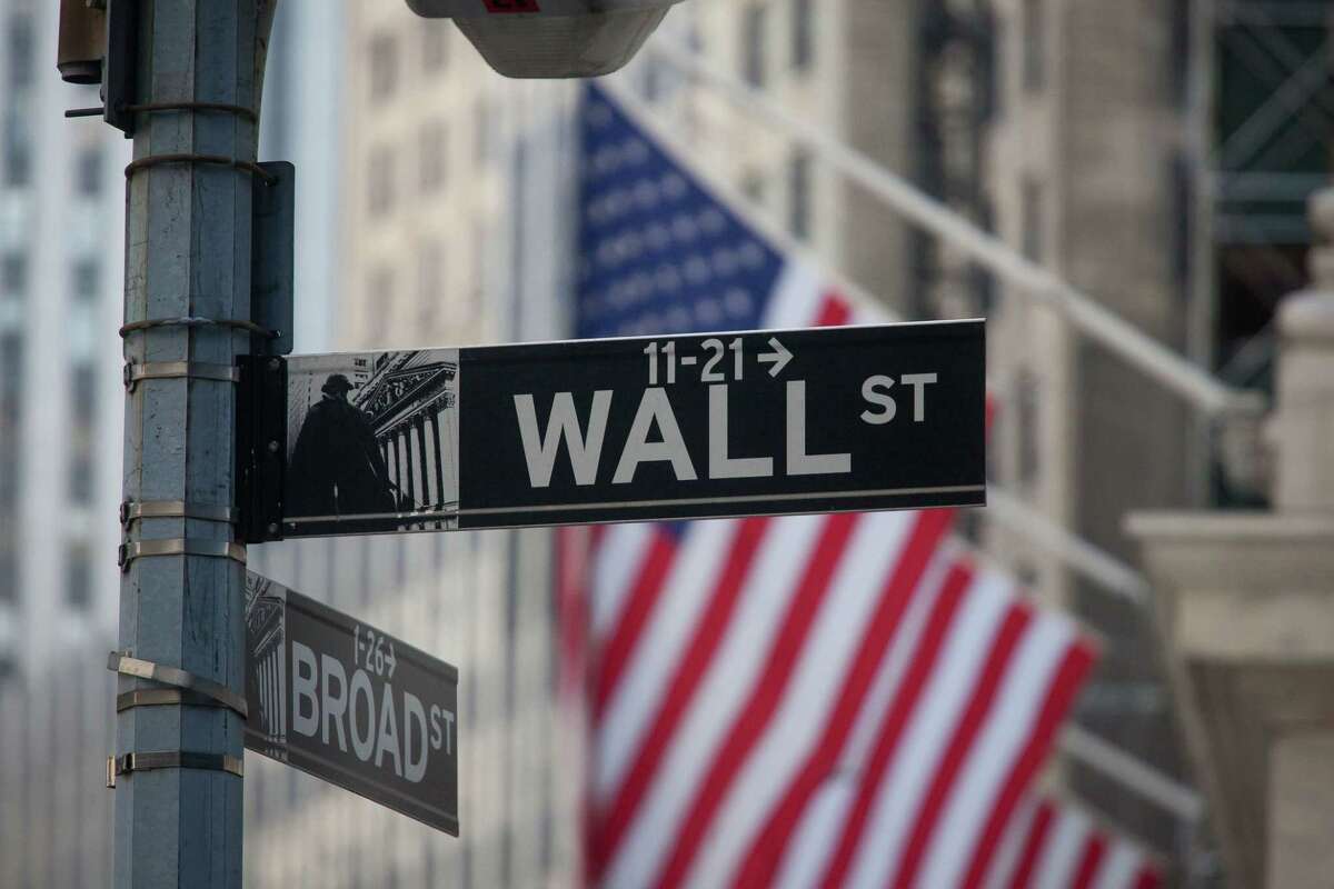 A Wall Street sign in New York on May 25, 2018.