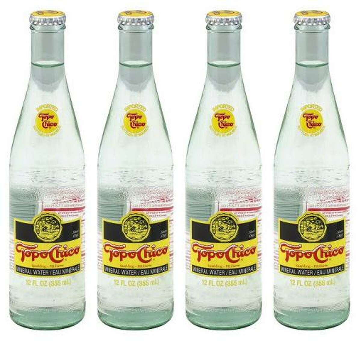 Bottles of Topo Chico mineral water