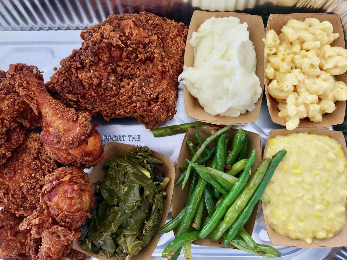 Fried chicken with classic sides from Ronnie Killen's pop-up for Killen's, the restaurant he plans to open in the former Hickory Hollow space at 101 Heights.