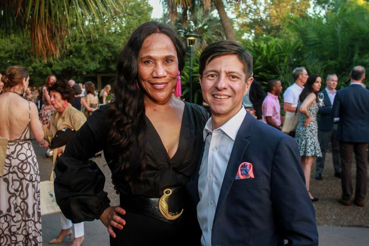 Myrtle Jones and Nick Espinosa at the Houston Zoo's 12th annual Wildlife Conservation Gala on October 10, 2019.
