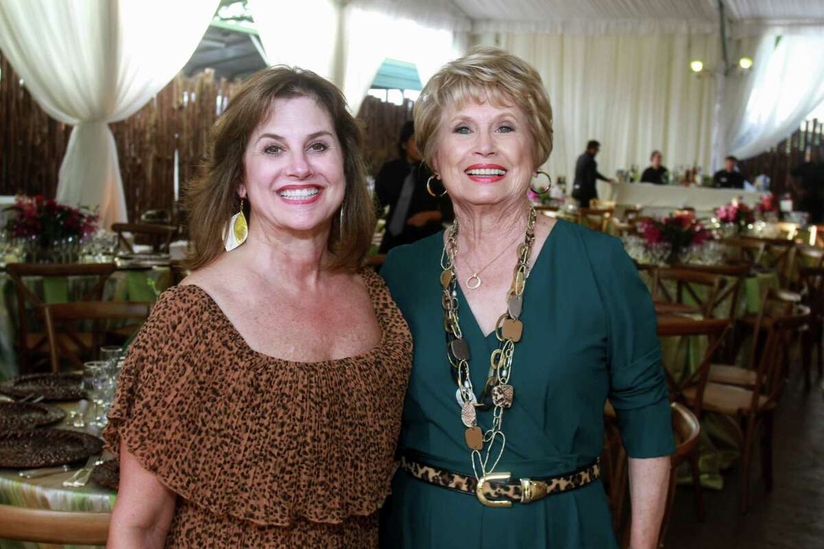 Co-chairs Renee Renfroe, left, and Ginger Blanton at the Houston Zoo's 12th annual Wildlife Conservation Gala on October 10, 2019.