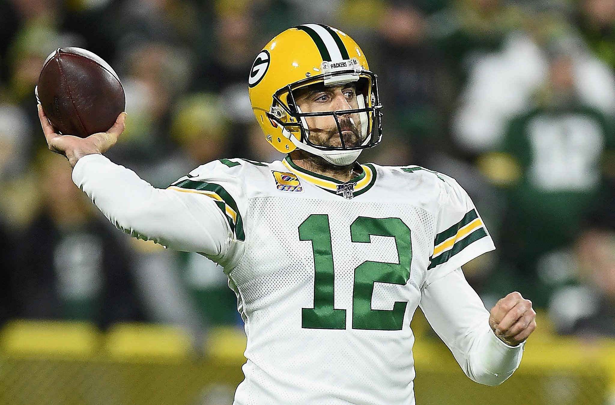 Mason Crosby kicks a field goal as time expires for the Packers