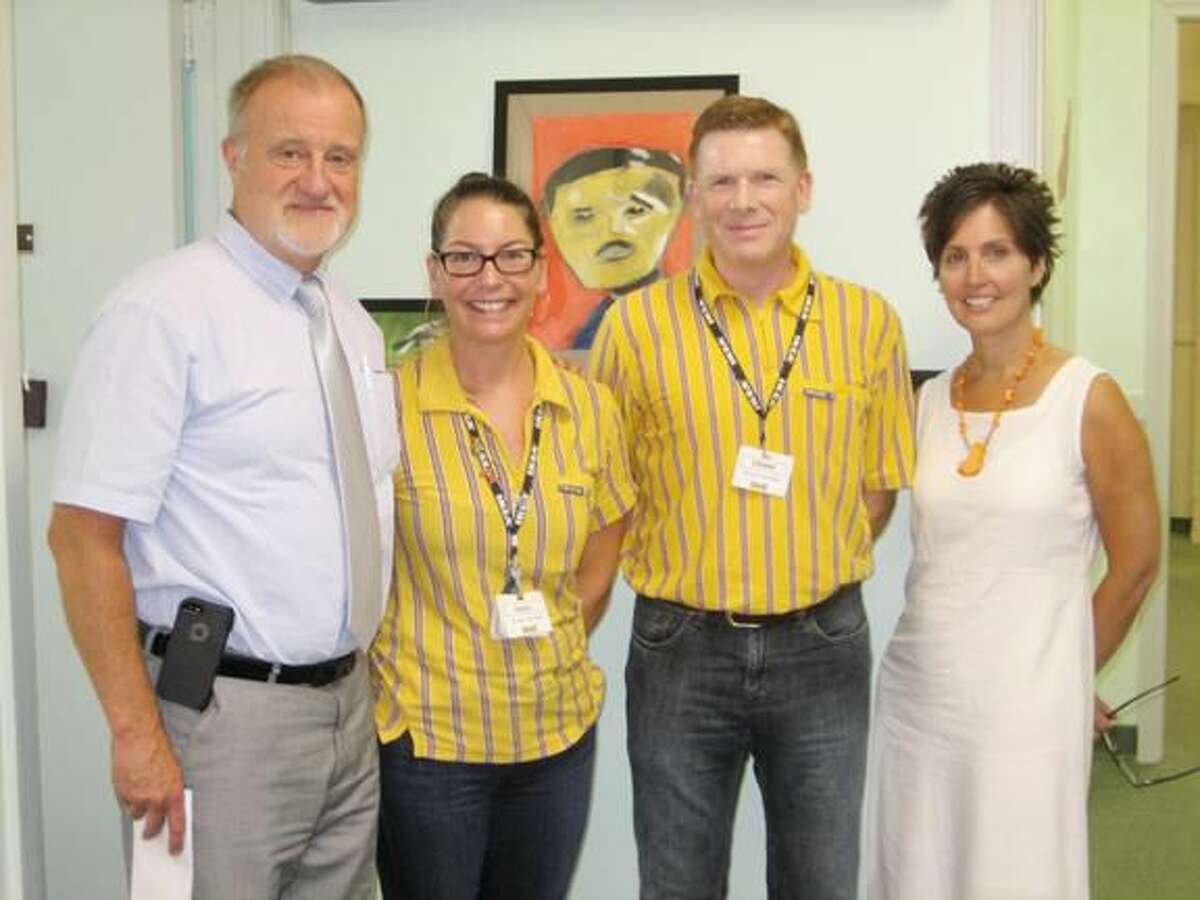 Submitted Photo From left, Dan Lyga, CEO; IKEA designer, Jessica Burke; IKEA Manager Christof Stein; Sarah Lockery, Chief Administrator of Community Services.