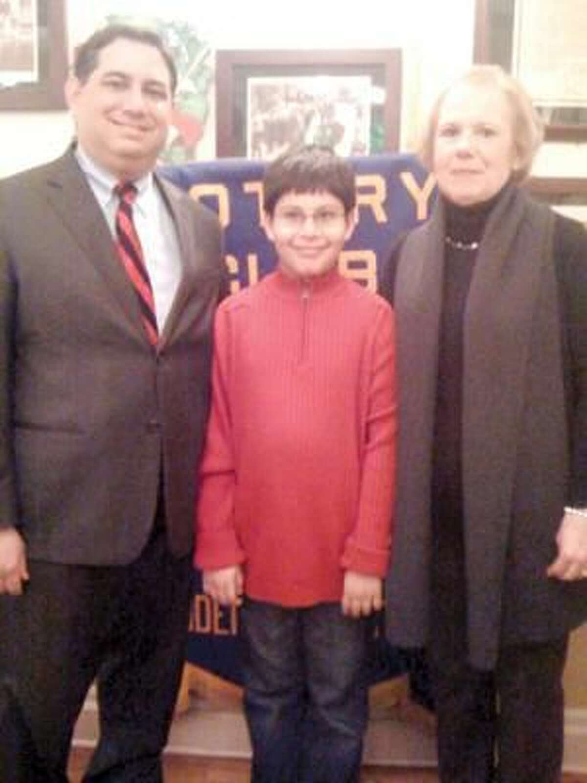 Submitted Photo The Rotary Club of Hamden named Panth Doshi its Student of the Month for March 2010. Panth is shown here with his teacher, Marcia Proto, and school principal Chris Mellillo.