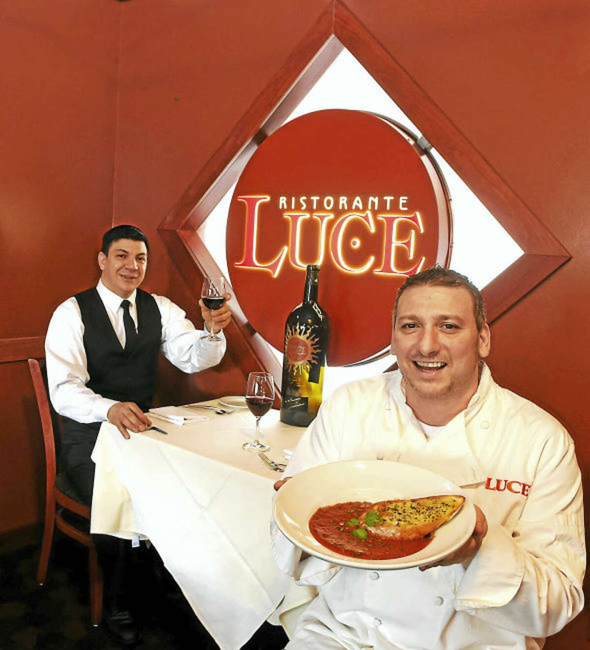 Ristorante Luce chef/owner Paul Iannaccone, right, and floor manager Edwin Picado show off their soffritto.