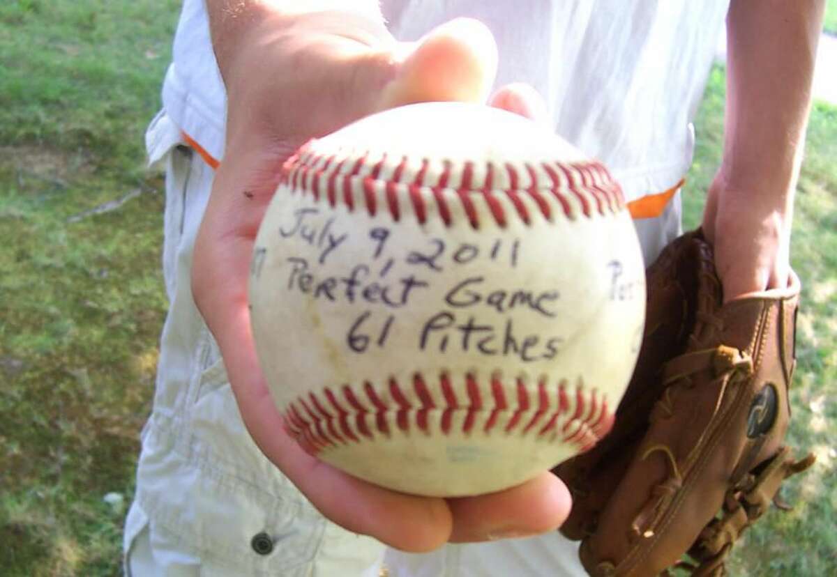 Submitted photo The game ball from Matt Vitello's perfect game.