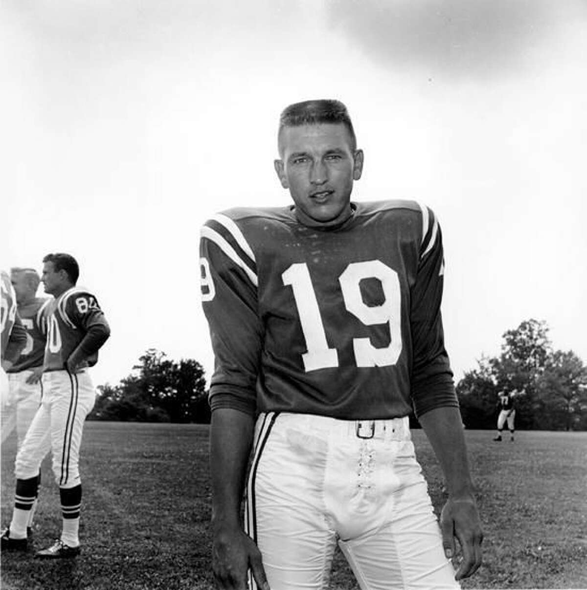 Quarterback Johnny Unitas of the Baltimore Colts poses for a photo on July 19, 1961. (Associated Press file photo)