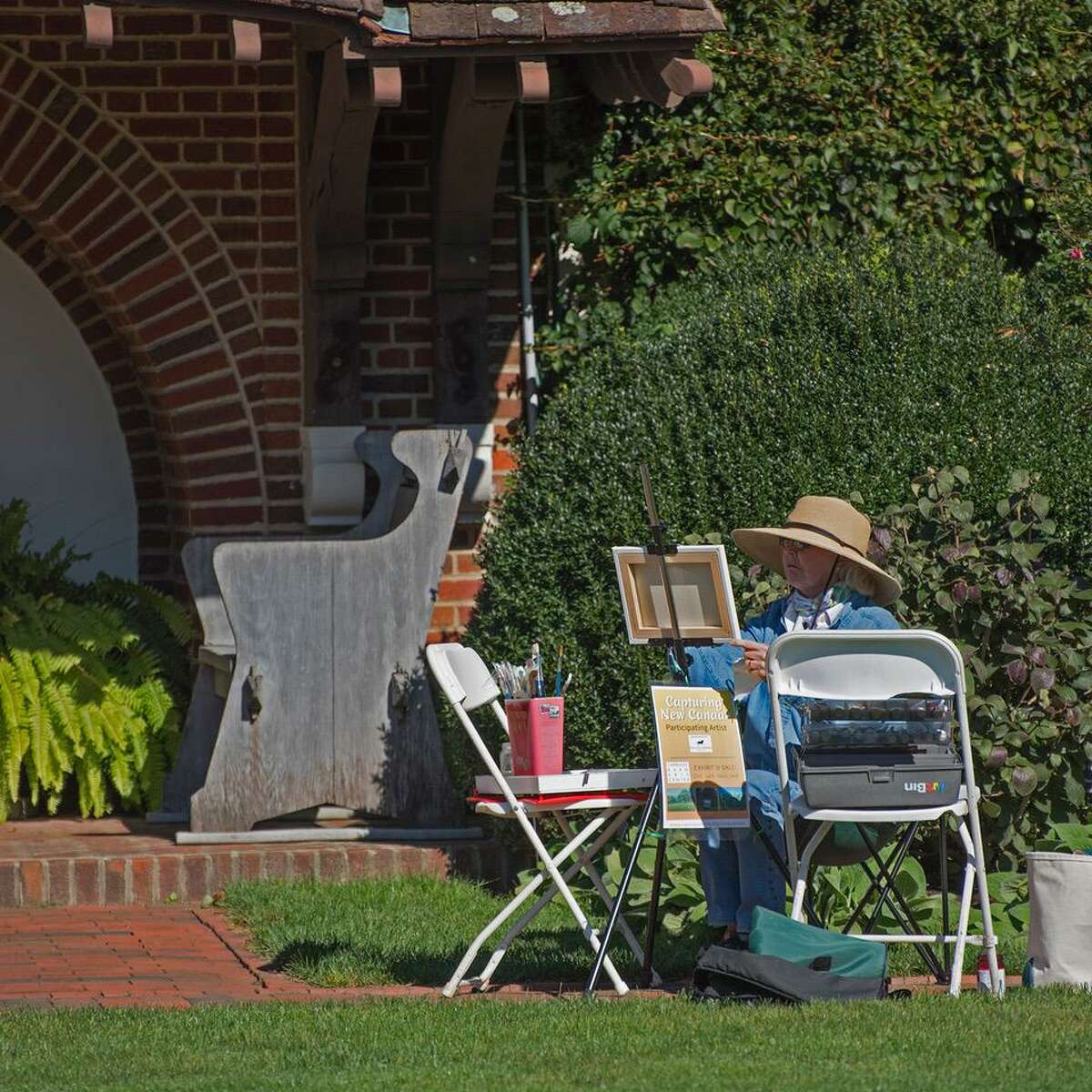 The Carriage Barn Arts Center exhibit “Capturing Waveny” features art created by local artists during a plein air event earlier this month. The show runs Oct. 24 through Nov. 2.