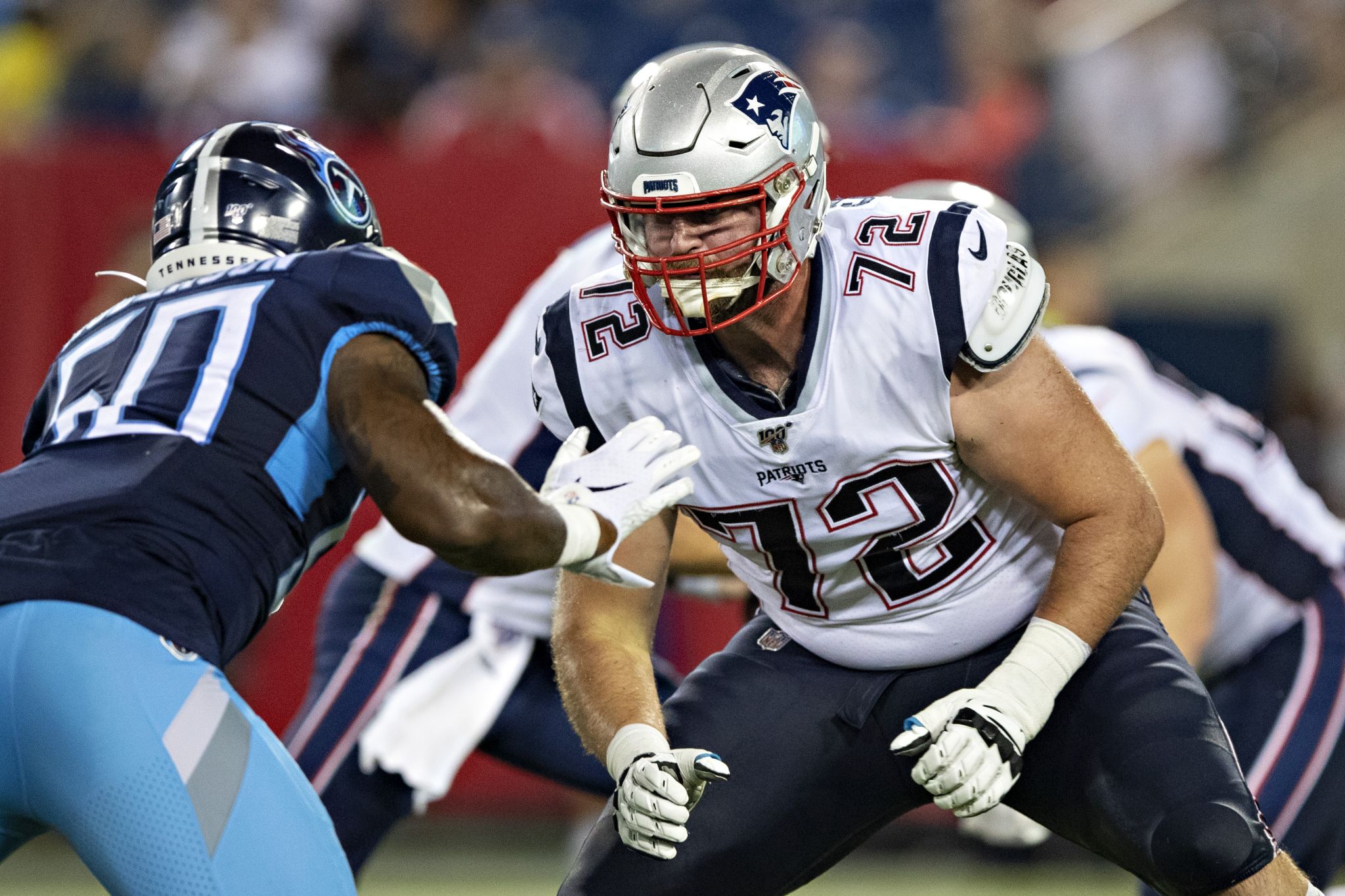 Detroit Lions offensive tackle Dan Skipper (70) blocks against