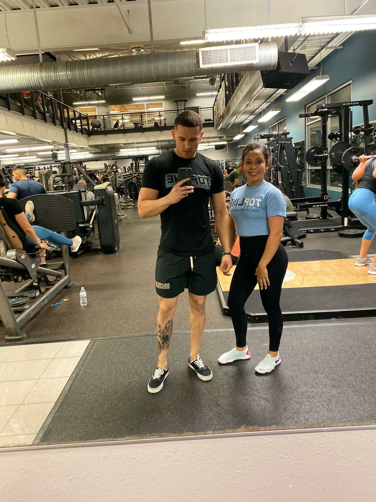 Juan Rico and Laura Gamez at Golds Gym