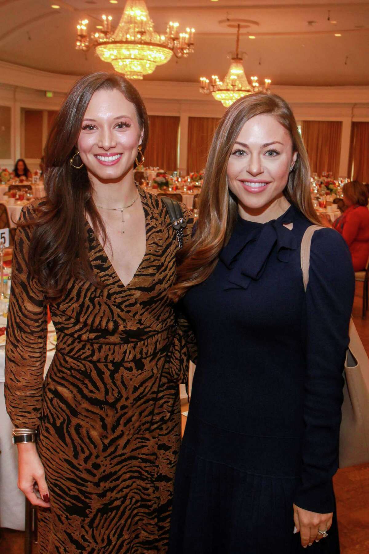 Kylie Bumgardner, left, and Lexi Sakowitz at the Baylor College of Medicine Teen Health Clinic's annual "Hope for the Future" luncheon at River Oaks Country Club on October 15, 2019.