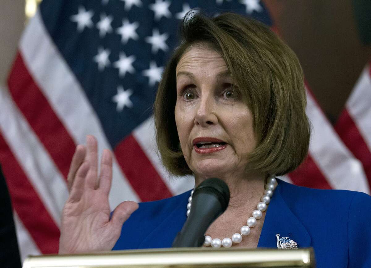 Speaker of the House Nancy Pelosi, D-Calif., speaks to the media about the H.R. 3 Lower Drug Costs Now Act, at the Capitol in Washington, Wednesday, Oct. 16, 2019. (AP Photo/Jose Luis Magana)