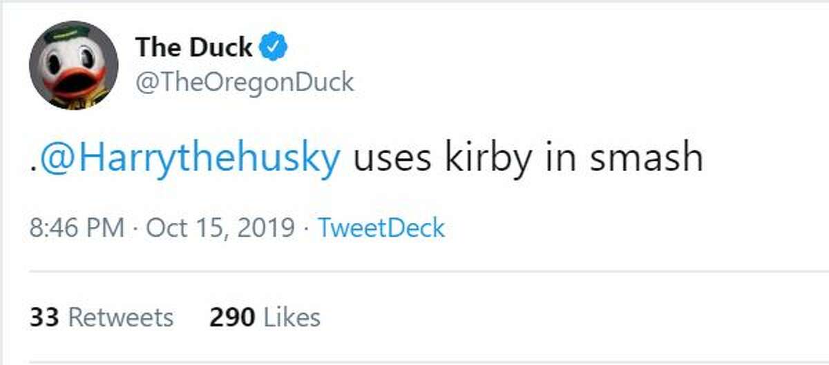 @TheOregonDuck and @Harrythehusky engage in rivalry banter this week ahead of the rivalry football game set for Saturday. Kickoff will be at 12:30 p.m. at Husky Stadium.