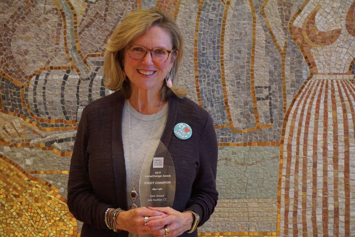 State Sen. Julie Kushner, D-Danbury, was honored with a "game changer" award by the organization Family Values at Work in Washington D.C. on Tuesday, October 15, 2019 with Rep. Robyn Porter, D-New Haven, for their work leading passage of Connecticut's paid family and medical leave act in 2019.