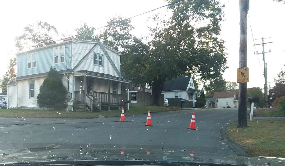 Wires down in West Haven at Monteith and Plainview on Thursday, Oct. 17, 2019, following a nor'easter.