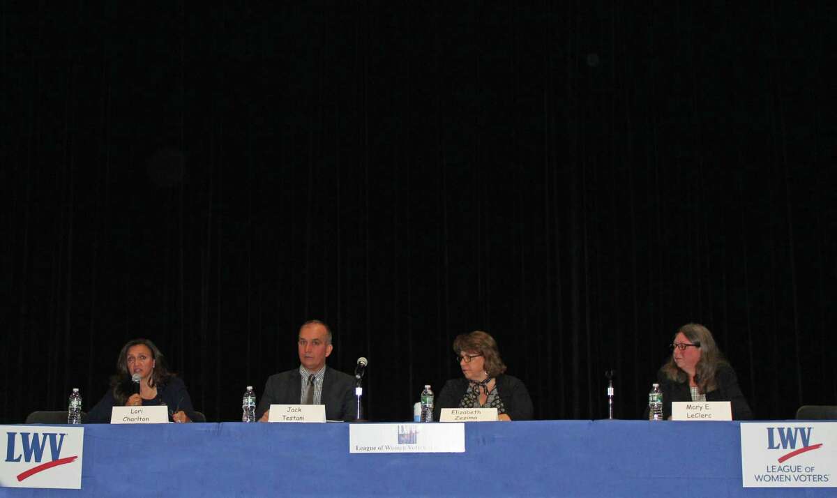 The four candidates for Board of Finance faced off at Wednesday's debate.