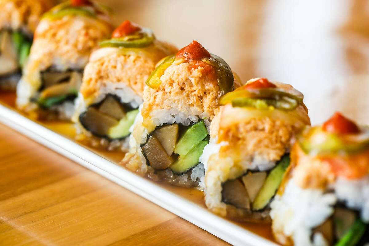 The secret weapon roll at Shizen restaurant in San Francisco, California, on Sunday, Oct. 13, 2019.