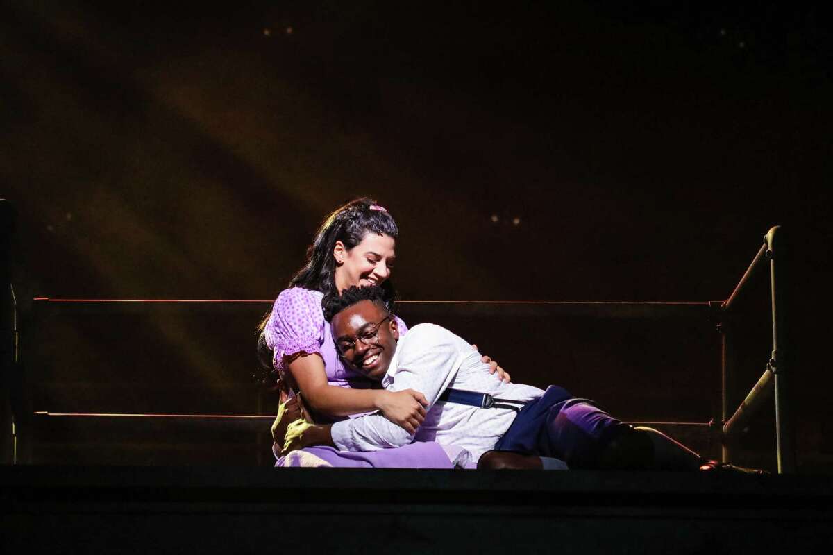 Sophia Introna and Wonza Johnson in "Spring Awakening" presented by Theatre Under the Stars in 2019