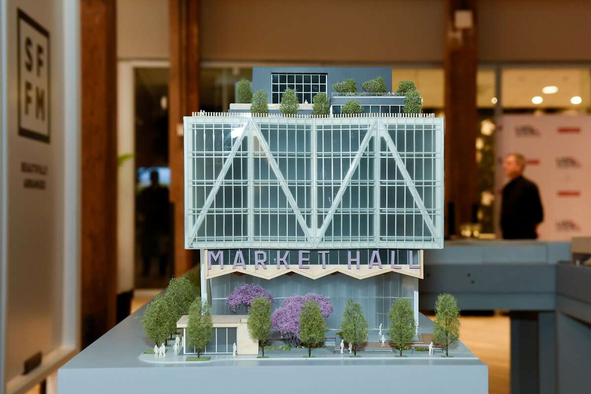 2019年10月16日，开发商Kilroy在其创新中心展示了SF花市项目的建筑模型。