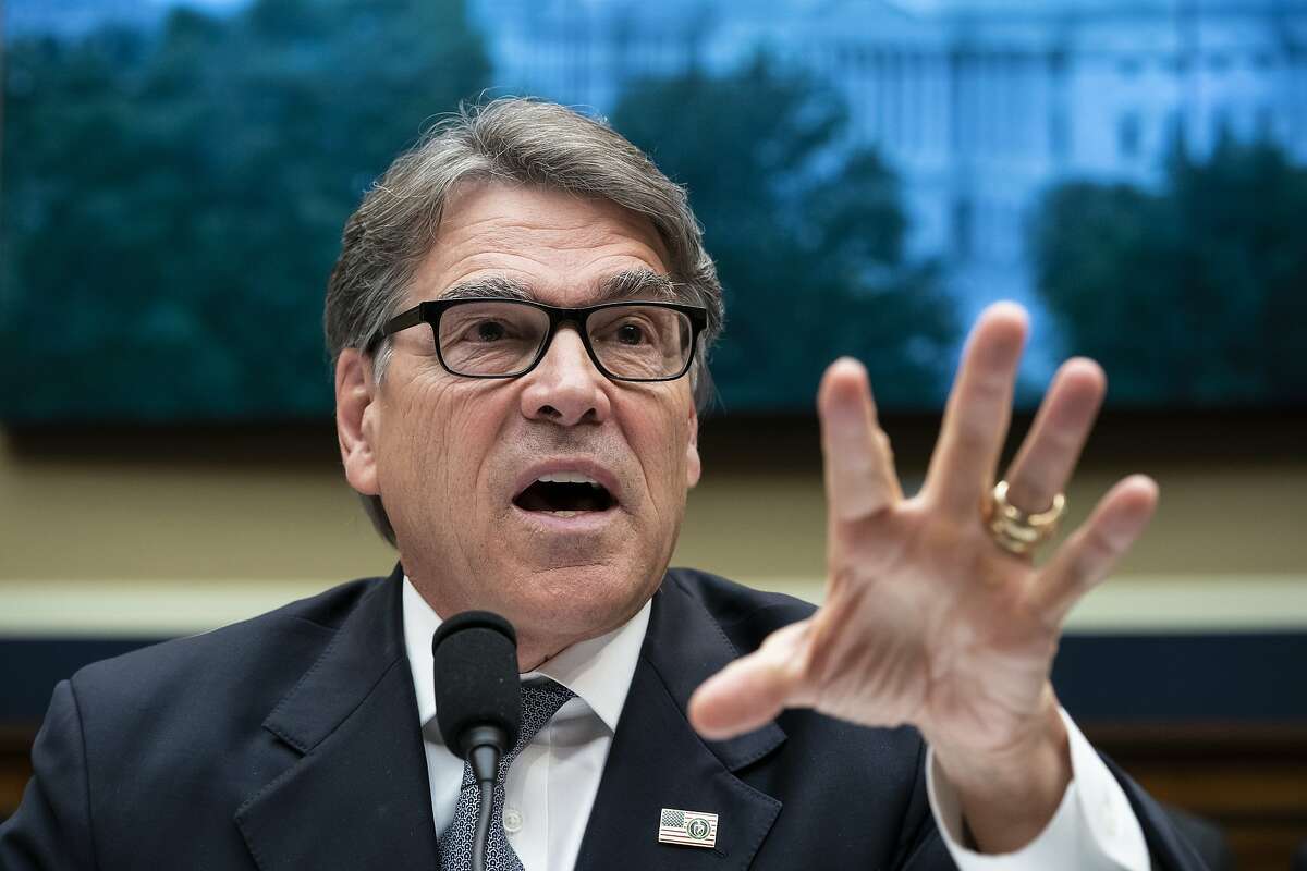 FILE - In this May 9, 2019, file photo, Rick Perry testifies before the House Energy and Commerce Committee