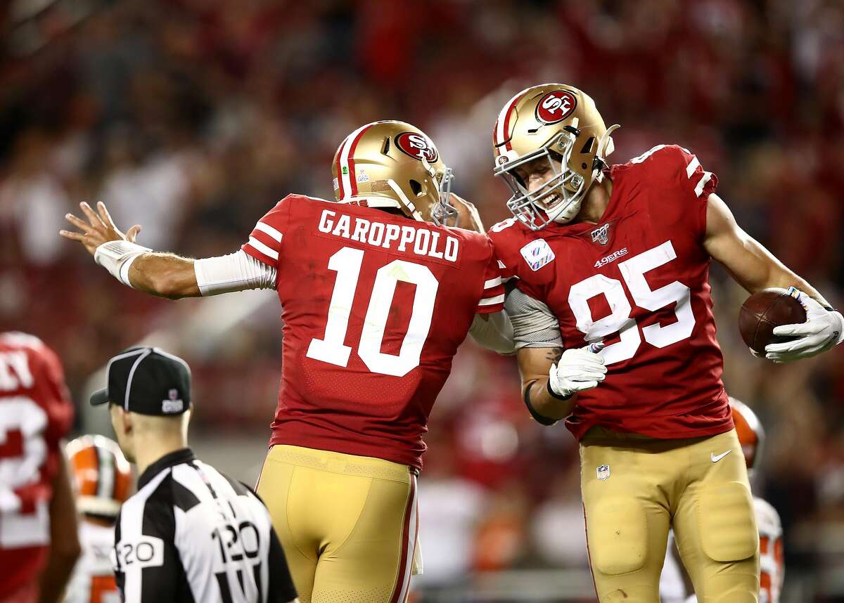 Jimmy Garoppolo of the San Francisco 49ers attempts a pass during the  News Photo - Getty Images