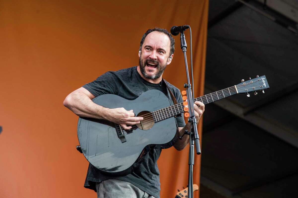 FILE - This May 4, 2019 file photo shows Dave Matthews of the Dave Matthews Band performing at the New Orleans Jazz and Heritage Festival in New Orleans. The Dave Matthews Band are among the 16 acts nominated for the Rock and Roll Hall of Fameas 2020 class. (Photo by Amy Harris/Invision/AP, File)
