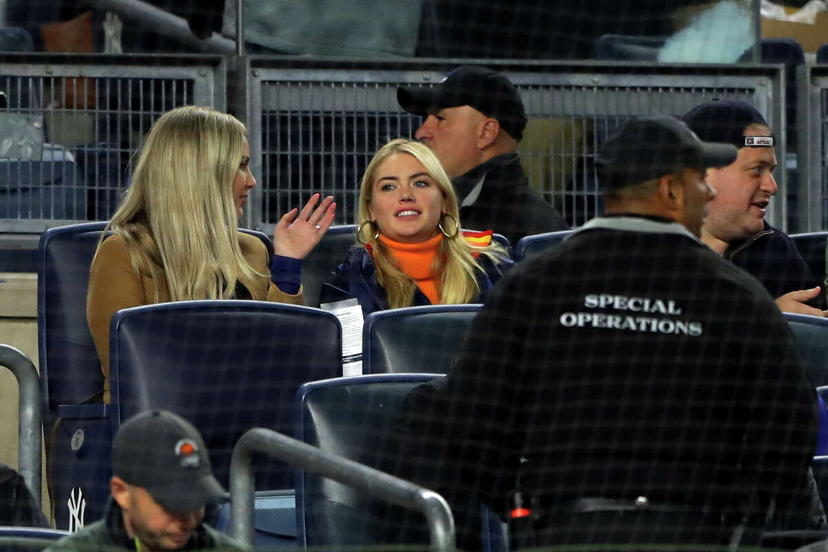 PHOTOS: Astros fans celebrating in Yankee Stadium this week Amy Crawford, wife of Gerrit Cole, talks with Kate Upton, wife of Justin Verlander, in the stands during Game 4 of the ALCS between the Houston Astros and the New York Yankees at Yankee Stadium on Thursday, October 17, 2019 in the Bronx (Photo by Alex Trautwig/MLB Photos via Getty Images) Browse through the photos above for a look at Astros fans celebrating their team's wins at Yankee Stadium this week ...
