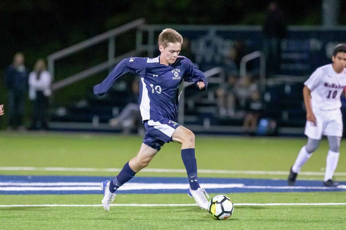 Connor Uitterdijk scored one of the goals in Wilton's 2-0 win over Trumbull.