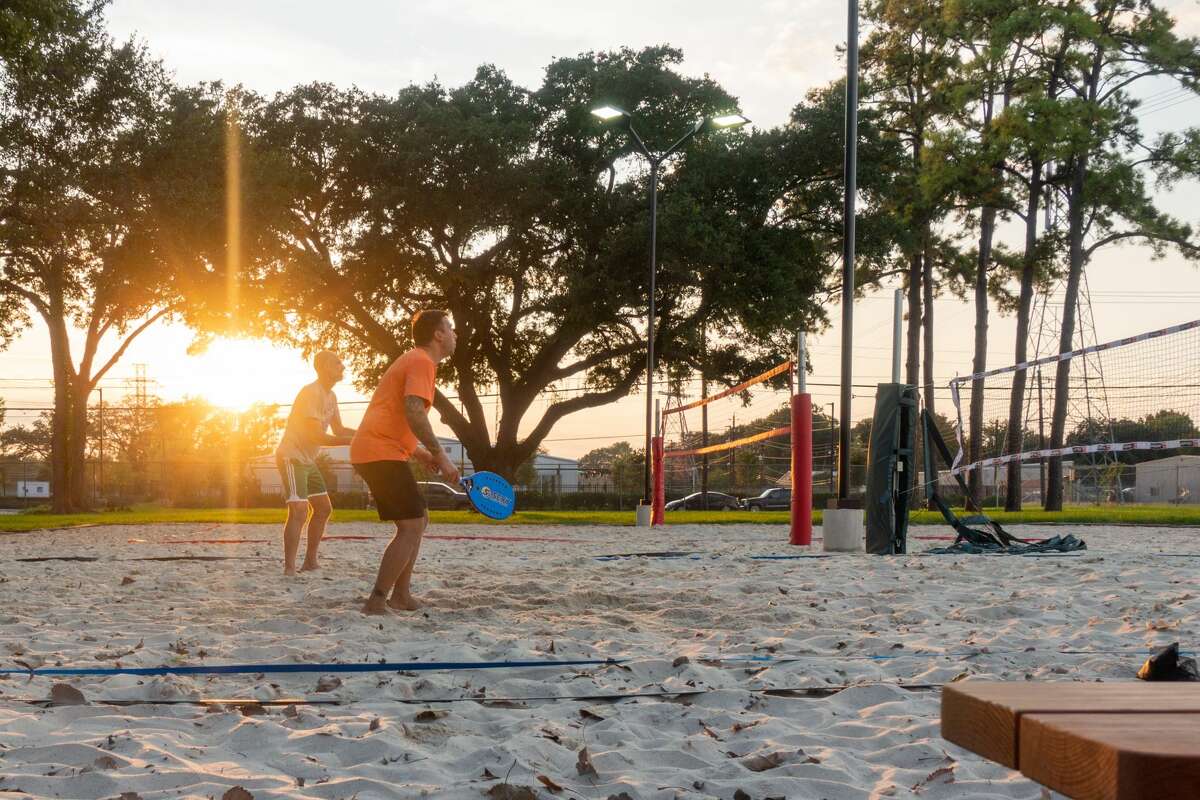 The Powder Keg bar with volleyball courts, dog park opens in West Houston
