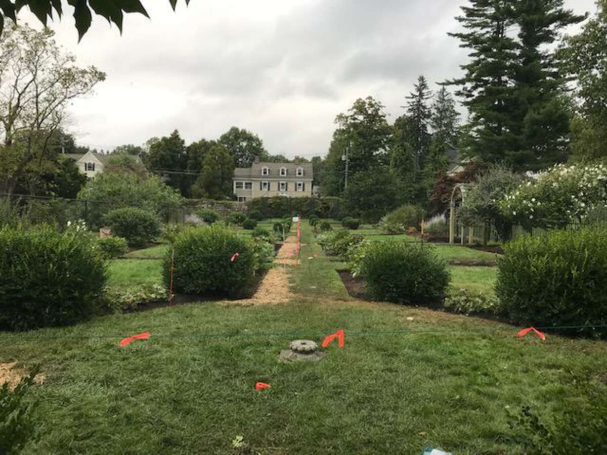 The long parterre garden at Ballard Park.