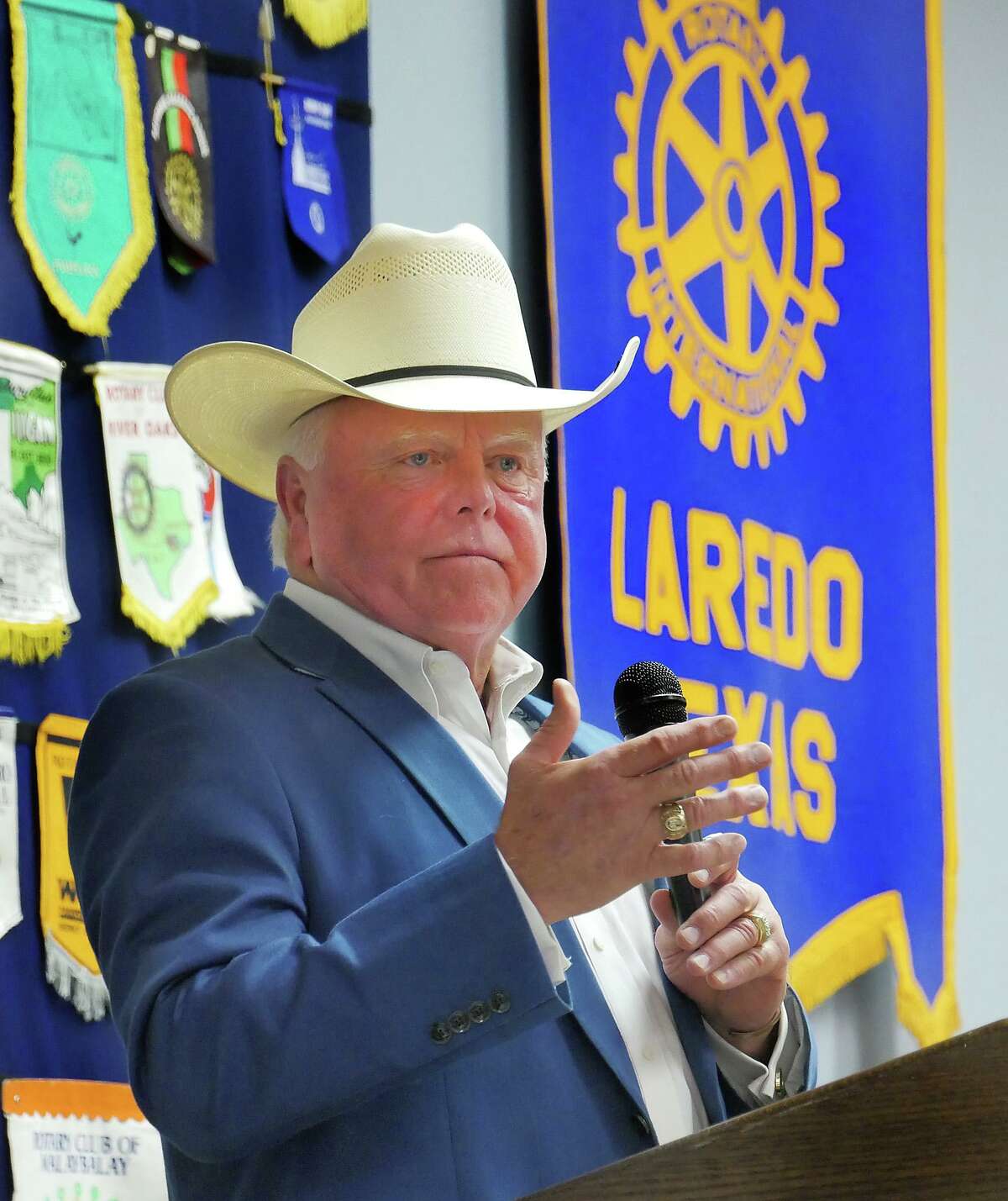 Texas Agricultural Commissioner, Sid Miller is pictured in Laredo in September 2018. Miller established a global marketing initiative for Texas agricultural products, which has helped exporters find new markets to ship their product to.