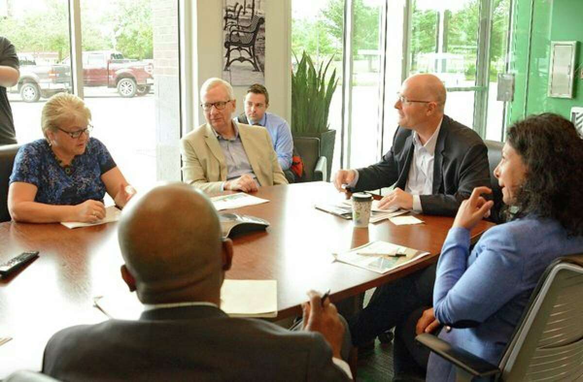 The Axia Institute team meets with U.S. Rep. John Moolenaar. (Photo provided)