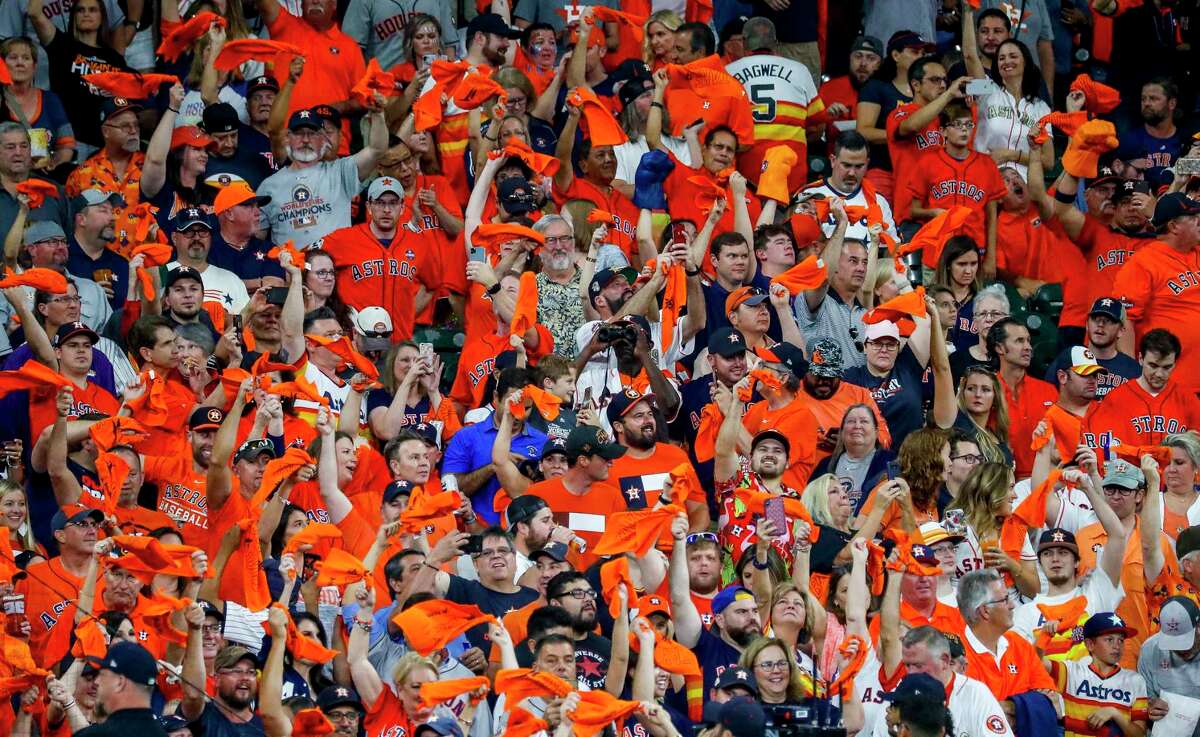 Astros fans at Game 6 of the ALCS against the Yankees