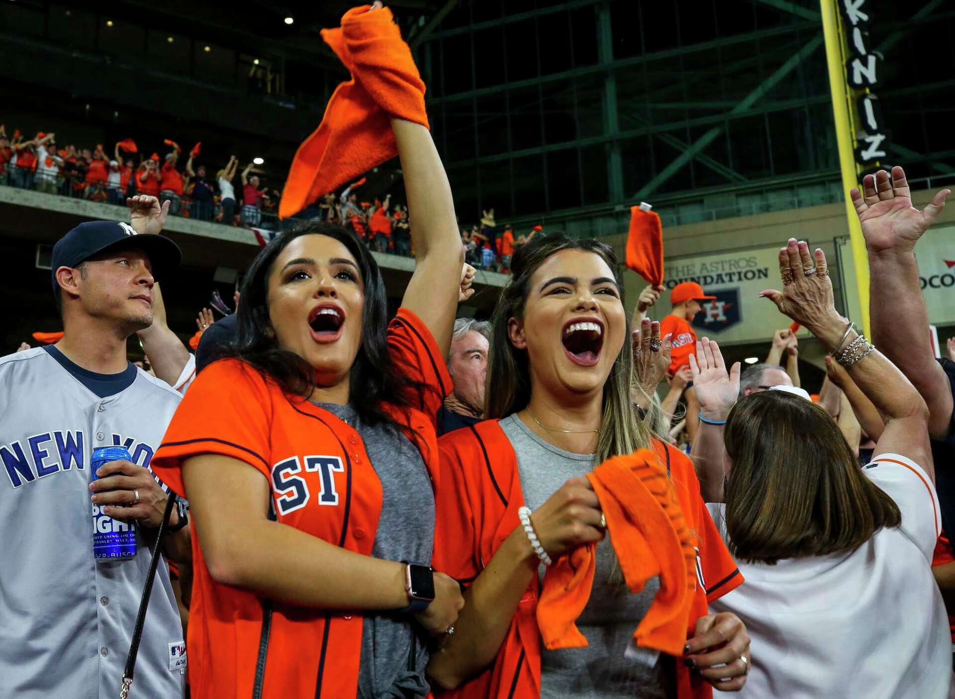 Astros fans at Game 6 of the ALCS against the Yankees