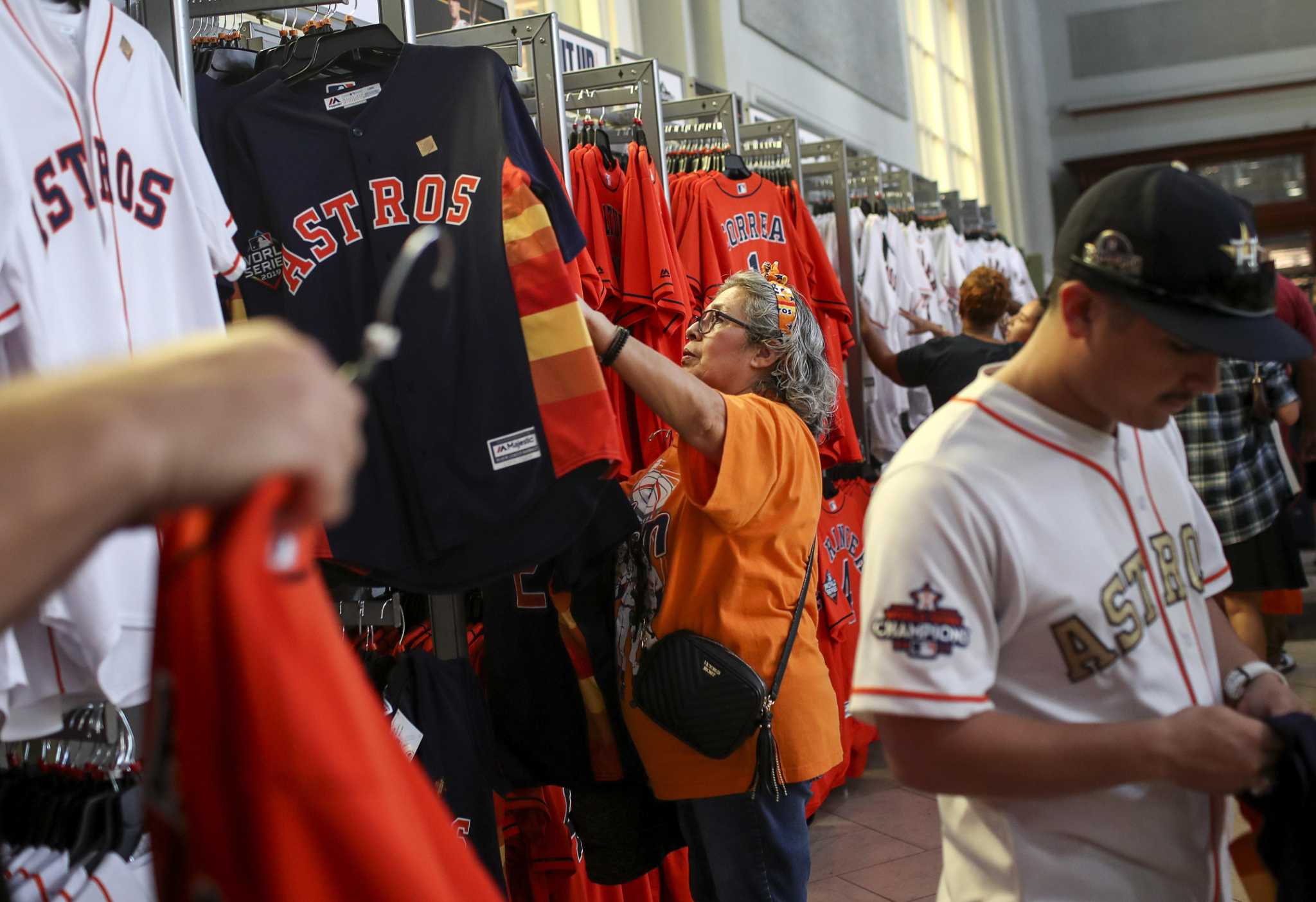 Astros stock Minute Maid Park team store with All-Star gear