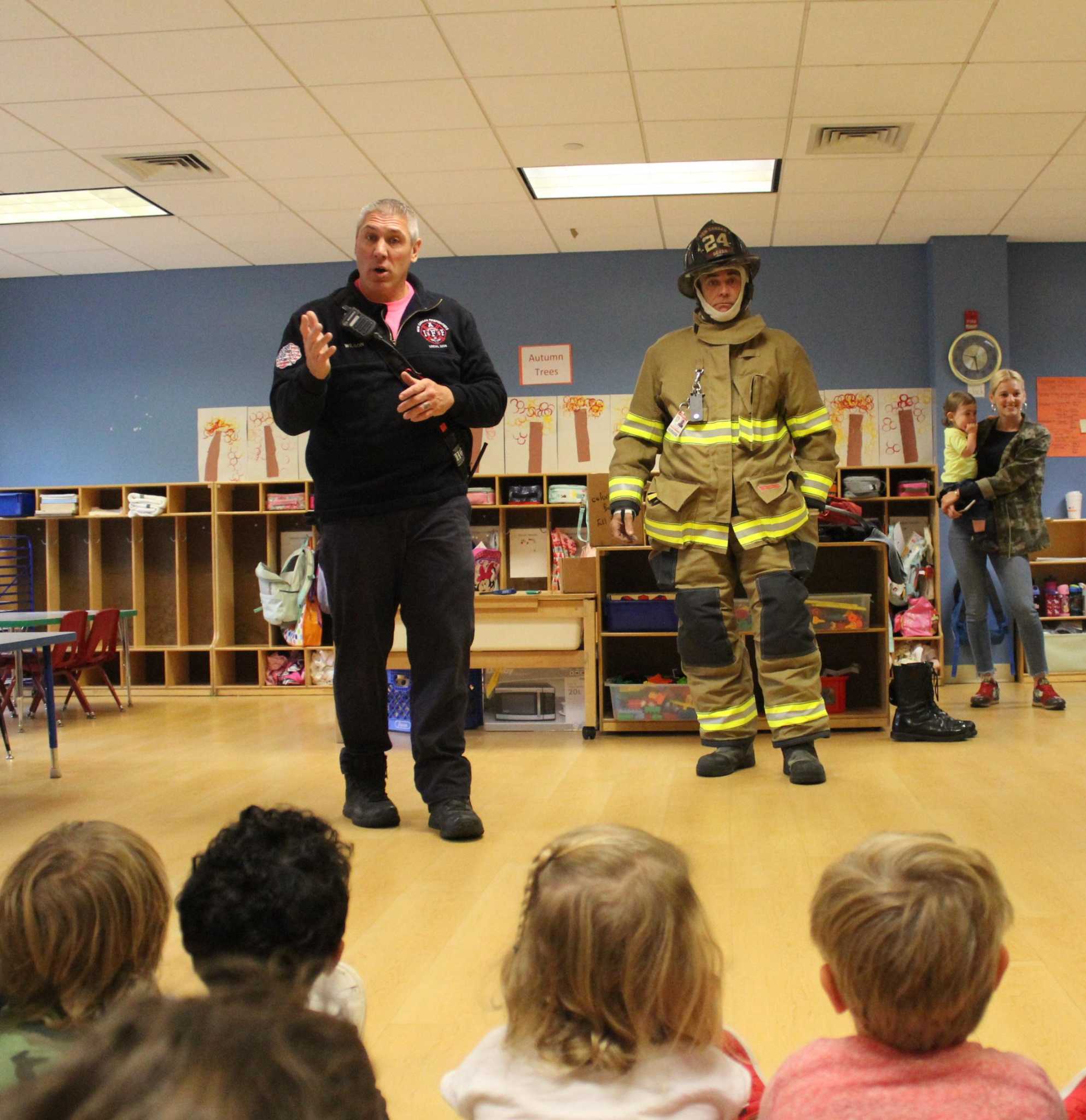 New Canaan YMCA preschool students learn about fire safety