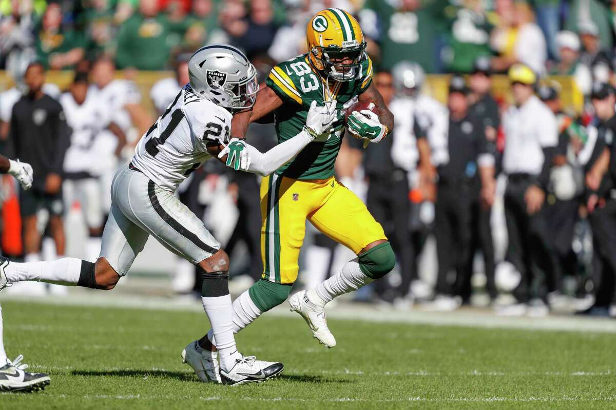 Gareon Conley was traded by the Raiders to the Texans one day after he got beat by Green Bay’s Marquez Valdes-Scantling.