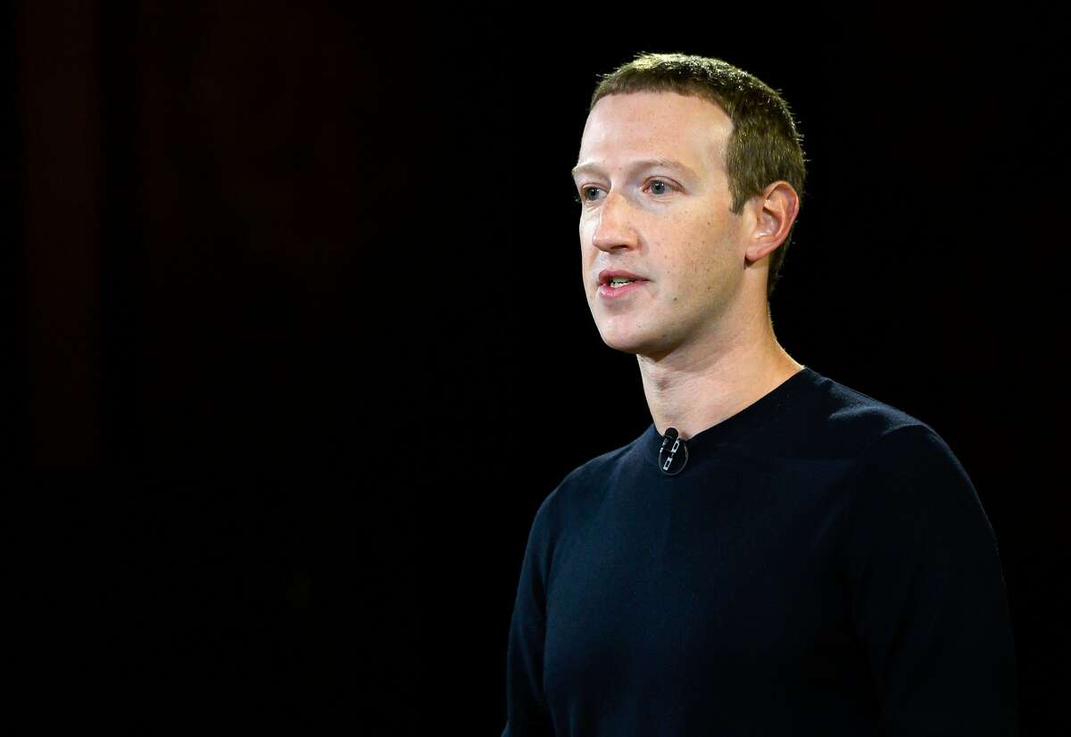 (FILES) In this file photo taken on October 17, 2019 Facebook founder Mark Zuckerberg speaks at Georgetown University in a 'Conversation on Free Expression" in Washington, DC. - Facebook said on October 21, 2019 it was tightening its security for the 2020 US elections, with stepped up scrutiny of "state controlled" media seeking to manipulate American voters.The moves add to a series of measures from the leading social network since 2016, when foreign entities were prominently involved in social media in the US campaign."The bottom line here is that elections have changed significantly since 2016, and Facebook has changed too," Facebook chief executive Mark Zuckerberg told a conference call. (Photo by ANDREW CABALLERO-REYNOLDS / AFP) (Photo by ANDREW CABALLERO-REYNOLDS/AFP via Getty Images)