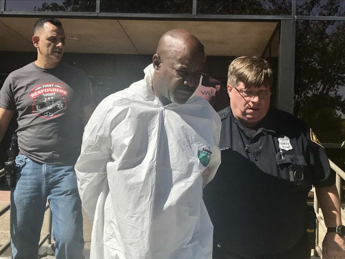 Joel Brown, 55, was arrested Tuesday after he allegedly robbed a hotel and then returned to the hotel four hours later.