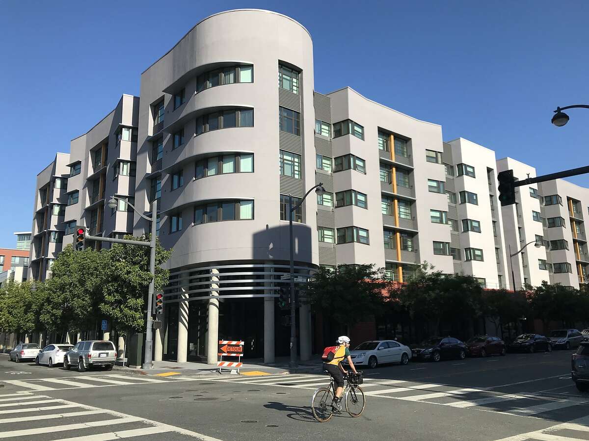 The affordable housing complex at 626 Mission Bay Blvd., opened in 2018 and was designed by Mithun with Studio Vara. It is one of the most satisfying works of architecture in Mission Bay.