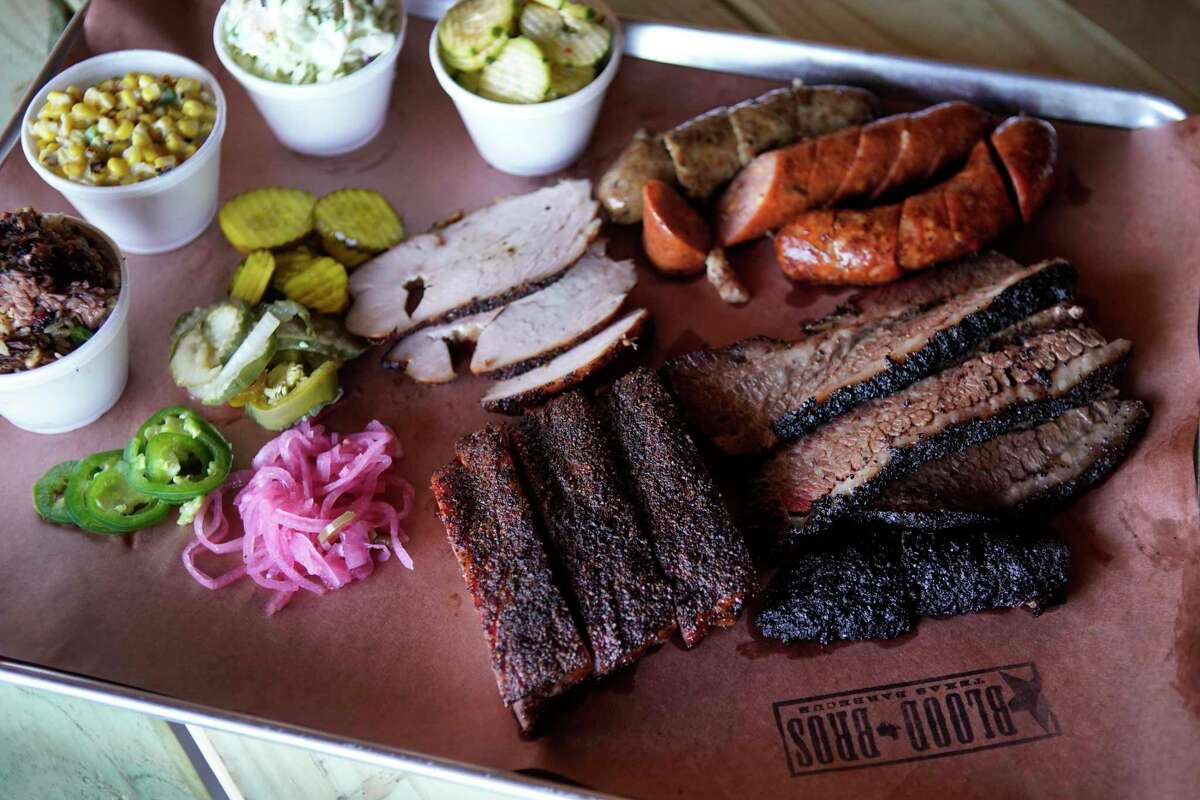 Barbecue tray with sides at Blood Bros. BBQ